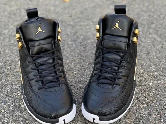Bmlin 'Reptile' Black 12 Air Gold-White Jordan Retro AO6068-007 Metallic 0516